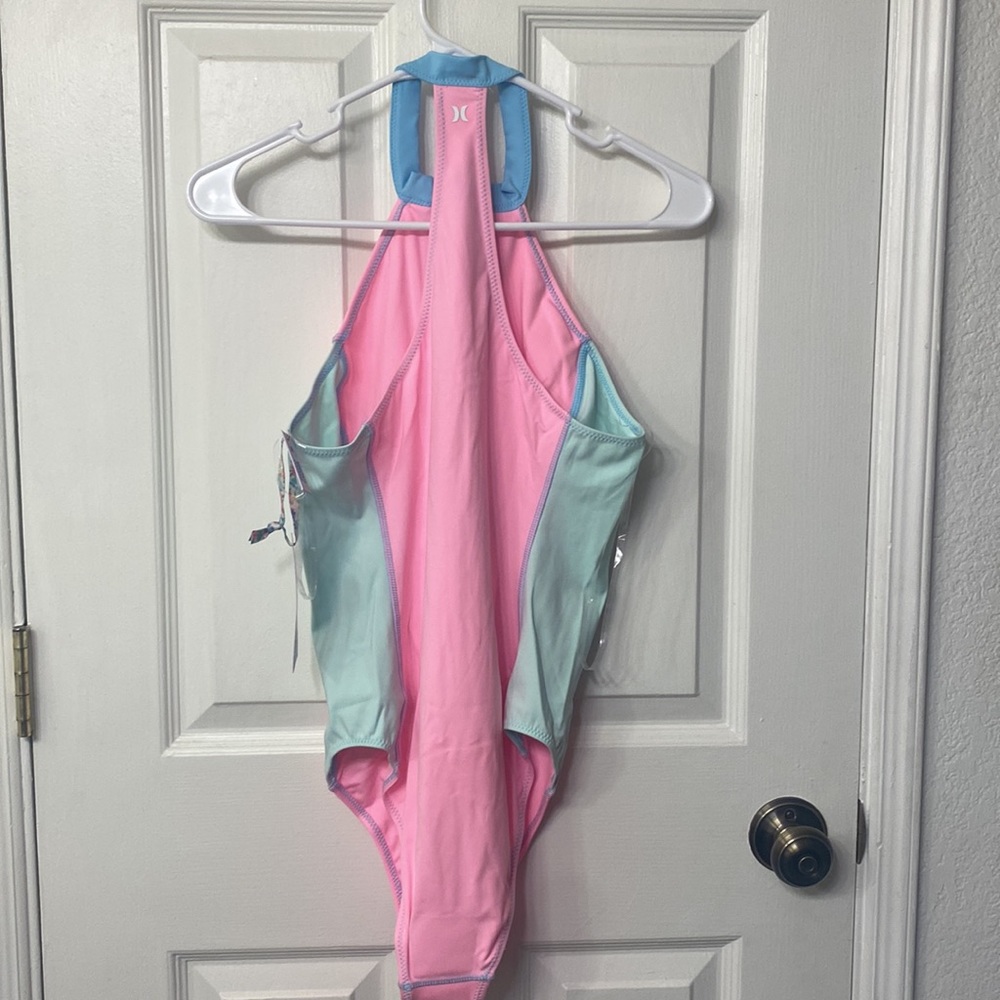 LoveShackFancy x Hurley Max Colorblock One Piece in Pink - Picture 9 of 9